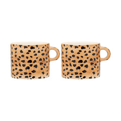 Anna + Nina Set šalica za čaj - Leopard - čaše i šalice
