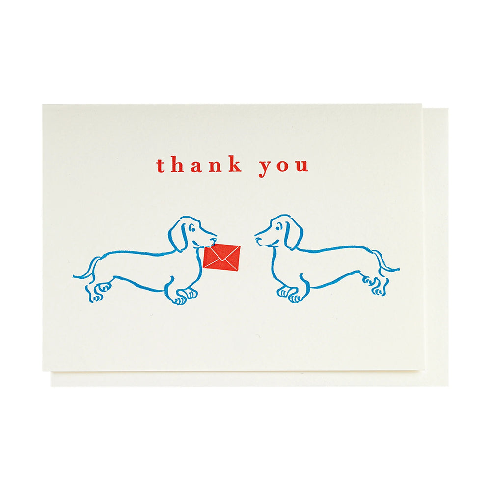 Archivist čestitka Thank You Dachshund