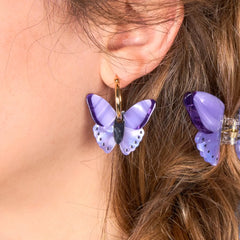 Naušnice Purple Butterfly brenda Coucou Suzette