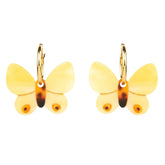 Coucou Suzette Naušnice Yellow Butterfly