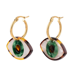 Coucou Suzette Naušnice Green Eye