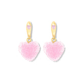 Crystal Haze Jelly Heart Mini naušnice - Baby Pink