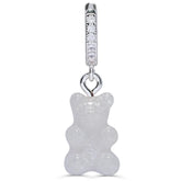 Crystal Haze Nostalgia bear naušnica - Glittery srebrna