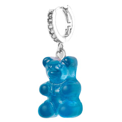 Crystal Haze Nostalgia bear naušnica - Azure srebrna