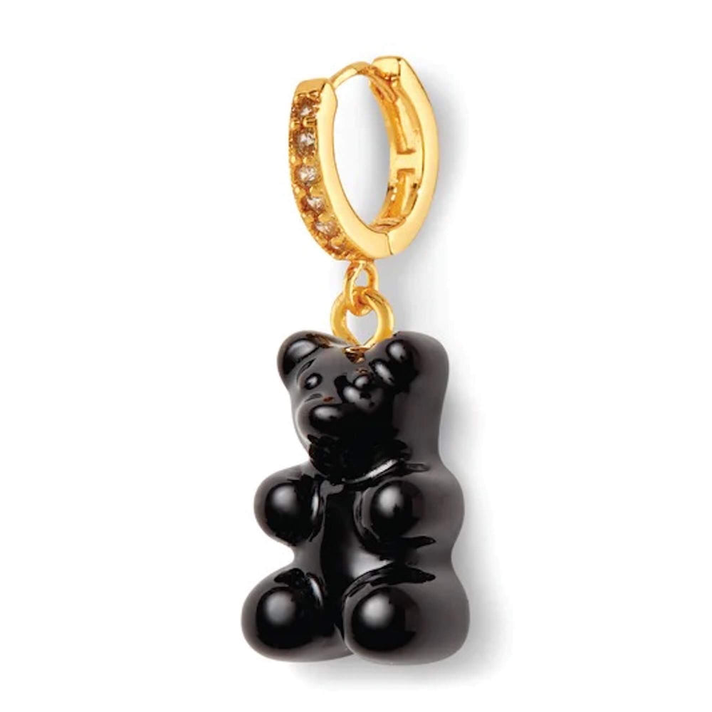 Crystal Haze Nostalgia bear naušnica - Black