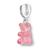Crystal Haze Nostalgia bear naušnica - Bubblegum srebrna