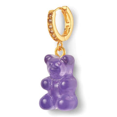 Nostalgia bear naušnica - Plum brenda Crystal Haze