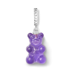 Nostalgia bear naušnica - Plum srebrna brenda Crystal Haze