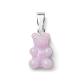 Crystal Haze Nostalgia bear privjesak - Lavander srebrni