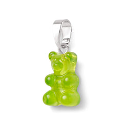 Crystal Haze Nostalgia bear privjesak - Lime srebrni
