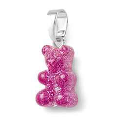 Nostalgia bear privjesak - Magenta srebrni brenda Crystal Haze