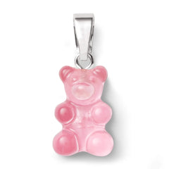 Nostalgia bear privjesak - Bubblegum pink srebrni brenda Crystal Haze