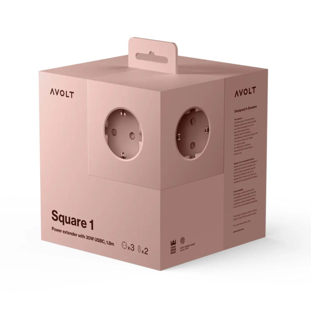 Square 1 Old Pink USB-C - 1,8 m Avolt - dodatni prikaz