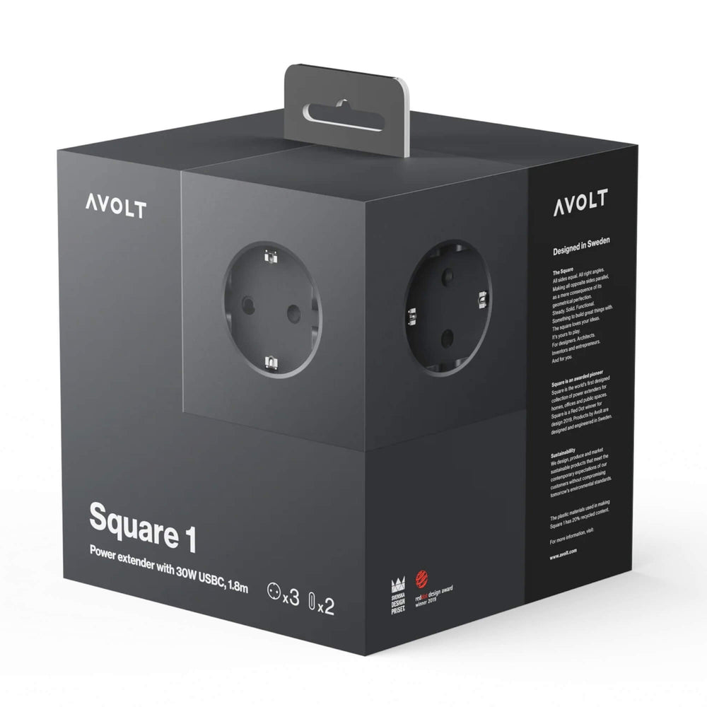 Square 1 Stockholm Black USB-C - 1,8 m - tech dodaci - Avolt - prikaz 6