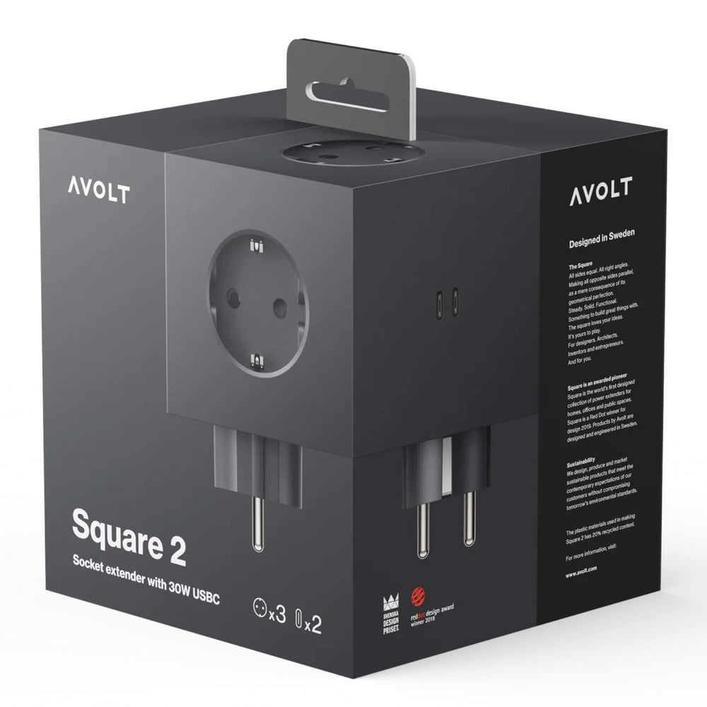 Square 2 Stockholm Black USB-C - tech dodaci - Avolt - prikaz 6