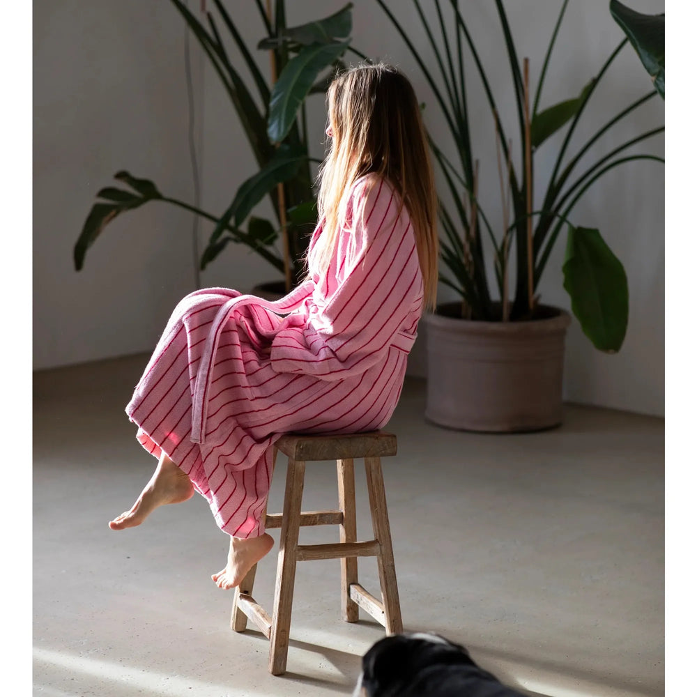 Bongusta Pamučni Kućni ogrtač - Baby Pink & Ski Patrol | SHARENO