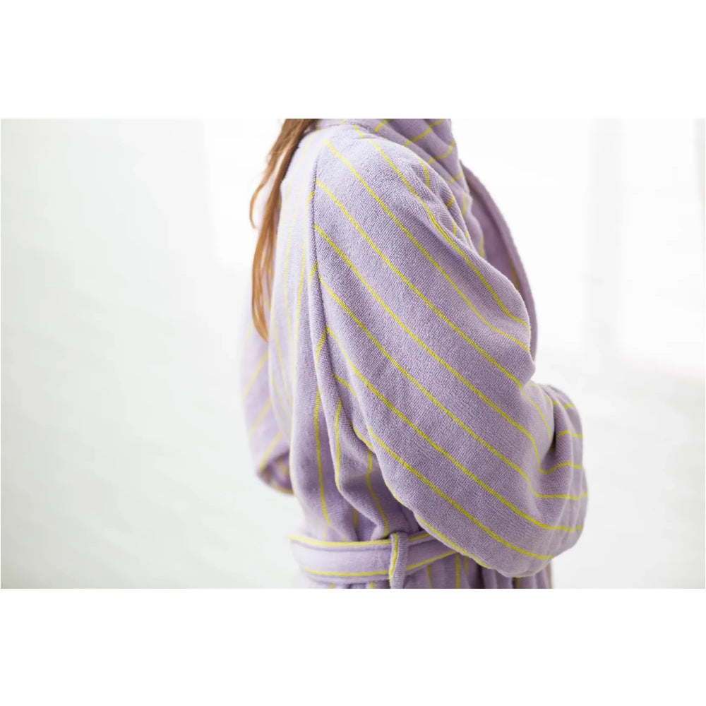 Pamučni Kućni ogrtač - Lilac & Neon Yellow Bongusta - dodatni prikaz