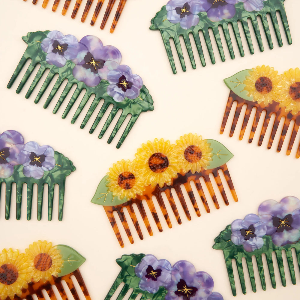 Coucou Suzette češalj za kosu Sunflower - celulozni acetat