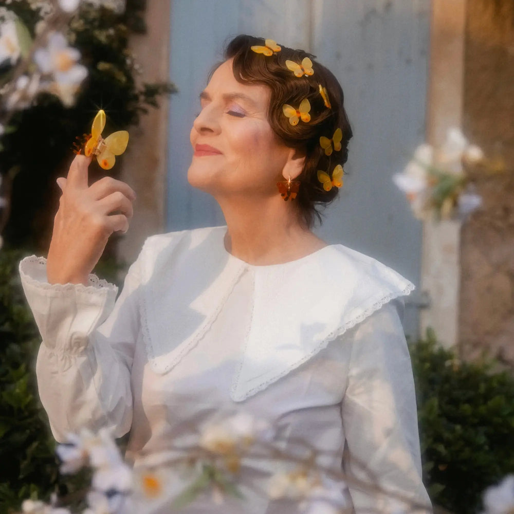 Kopča za kosu Yellow Butterfly - dodaci za kosu - Coucou Suzette - prikaz 6