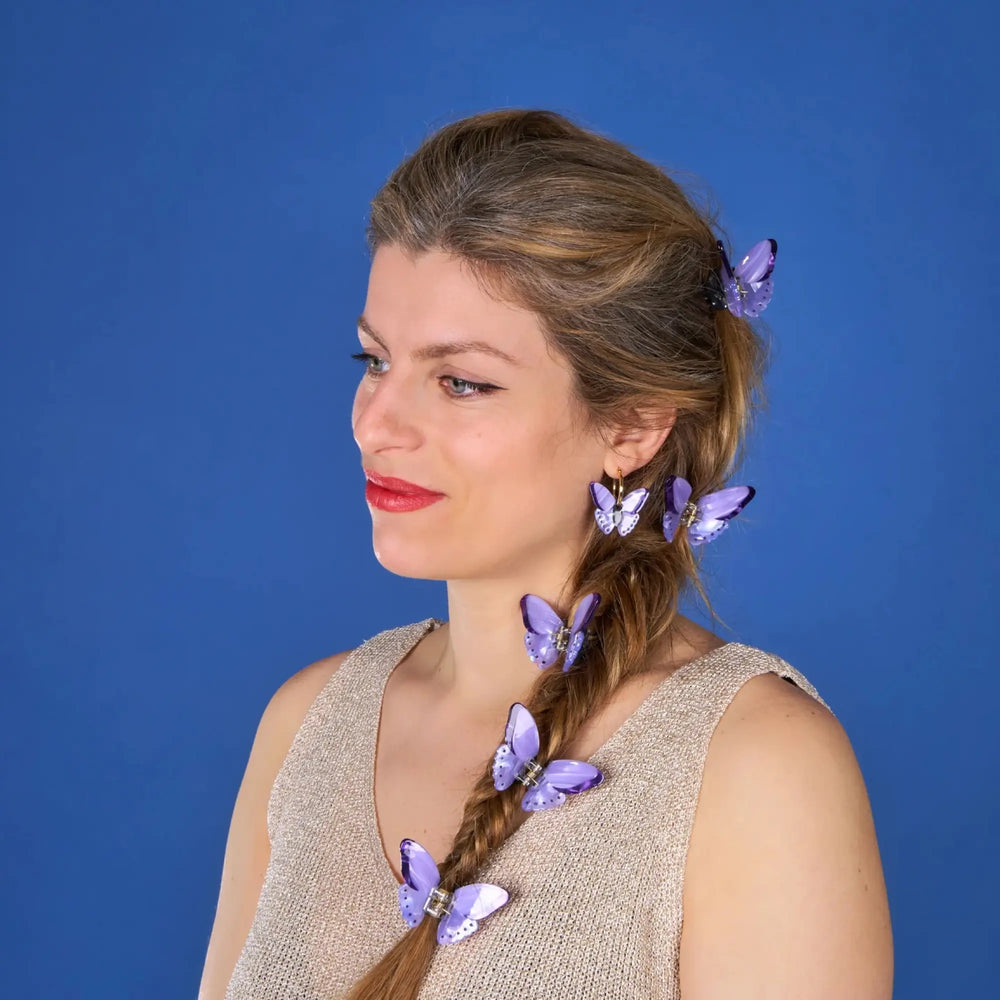 Mini kopča za kosu Purple Butterfly - dodaci za kosu - Coucou Suzette - prikaz 6
