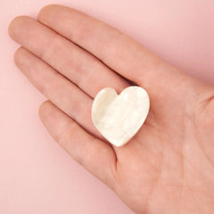 Coucou Suzette Mini kopča za kosu White Heart | SHARENO