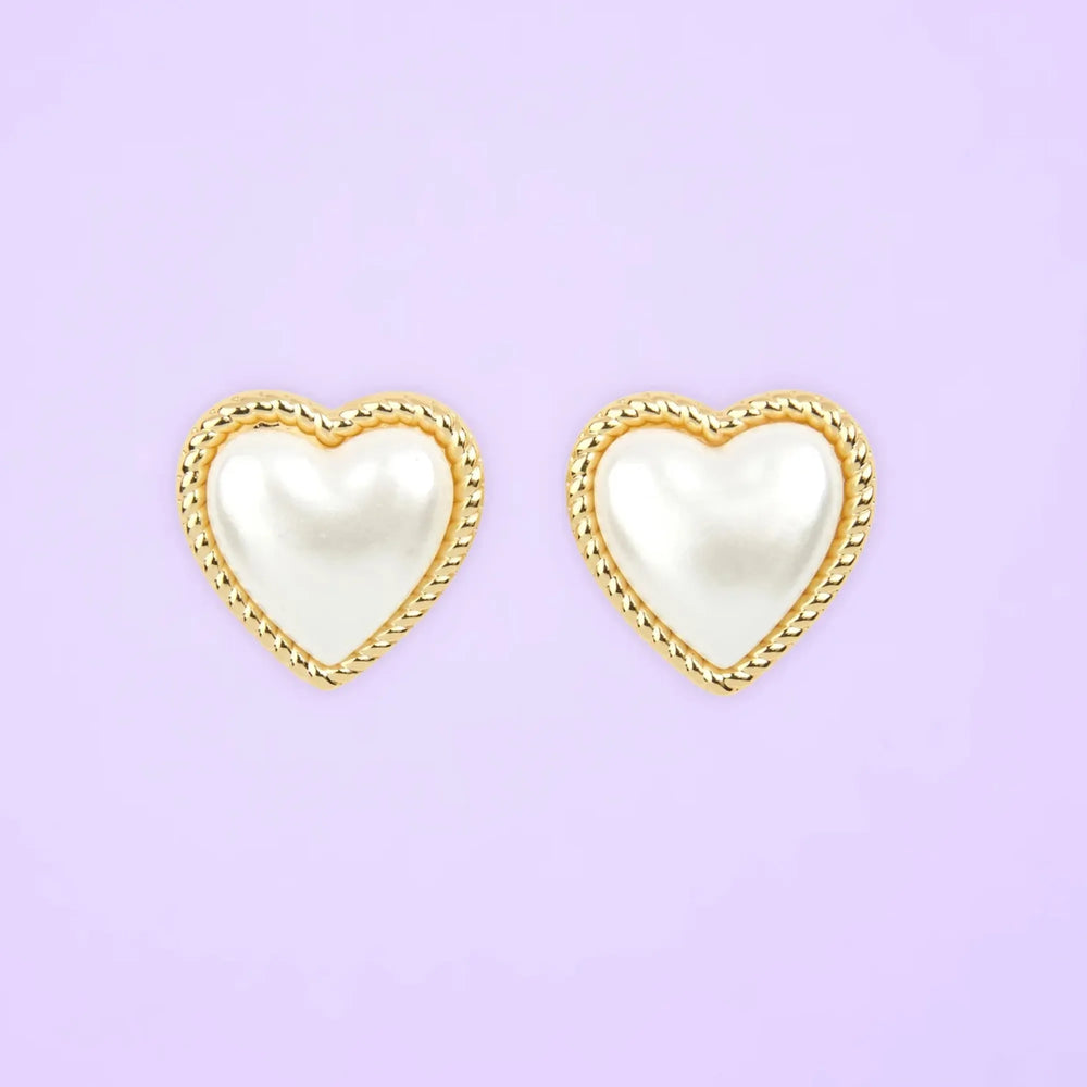 Naušnice Pearl Heart Coucou Suzette - dodatni prikaz