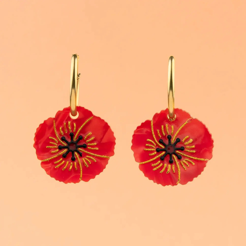 Coucou Suzette Naušnice Poppy - nakit