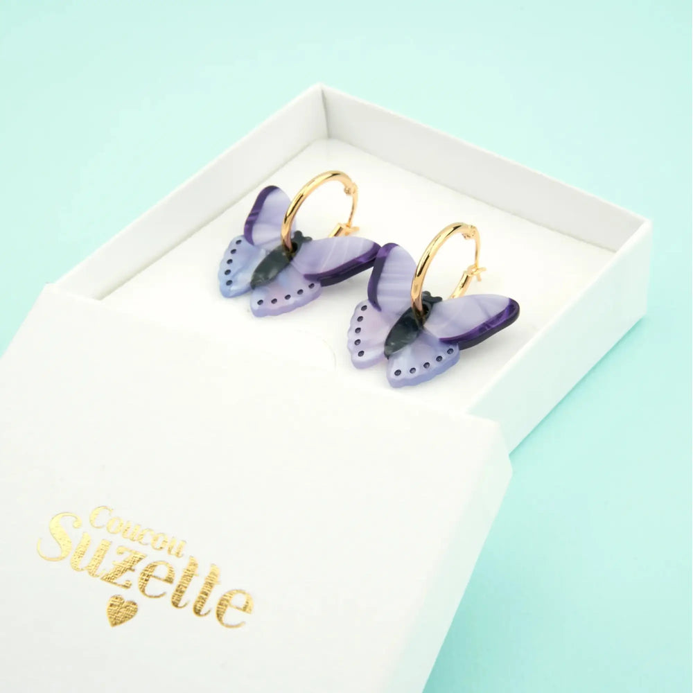 Naušnice Purple Butterfly brenda Coucou Suzette - nakit - prikaz 7