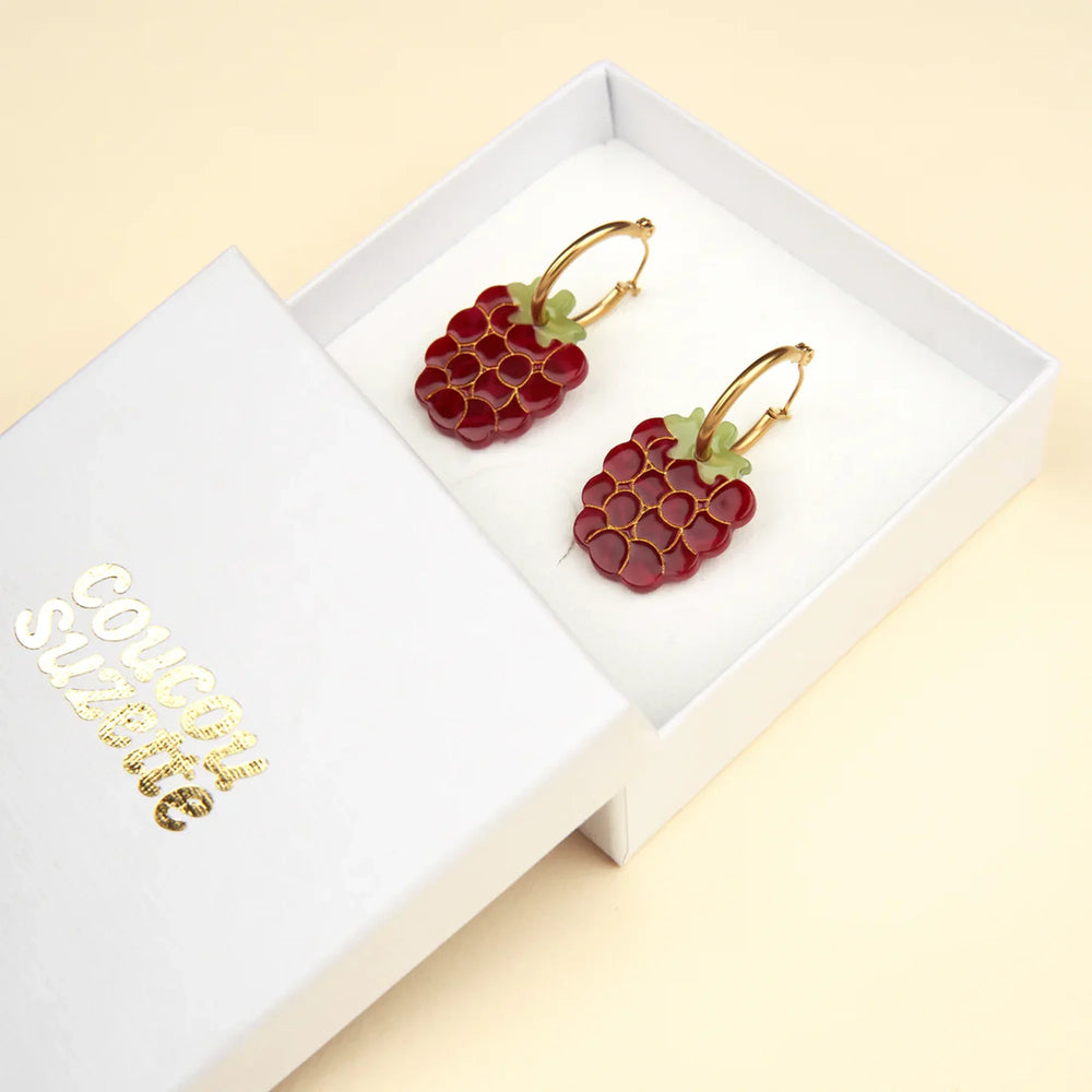 Coucou Suzette Naušnice Raspberry | SHARENO