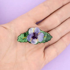Španga za kosu Purple Pansy brenda Coucou Suzette