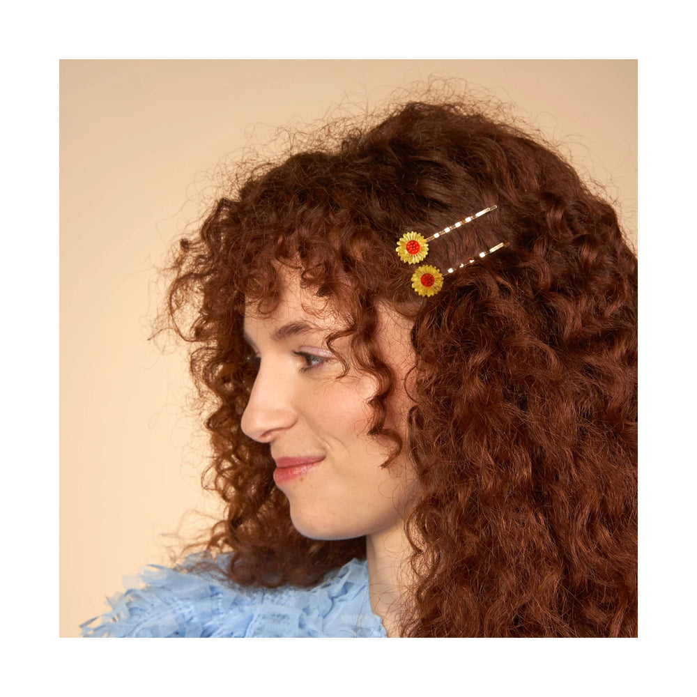 Coucou Suzette Ukosnice za kosu Sunflowers 2 kom na modelu