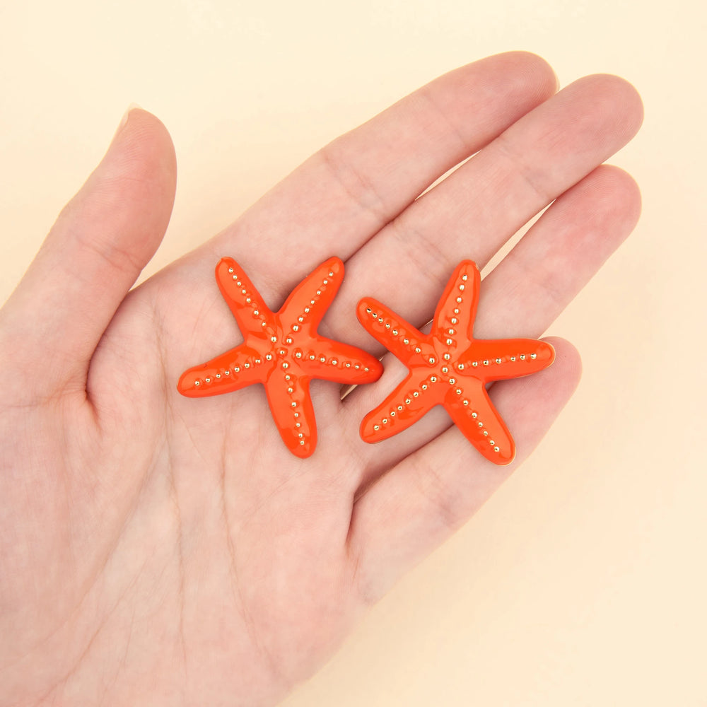 Coucou Suzette Naušnice Metal Starfish - bočni prikaz
