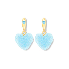Crystal Haze Jelly Heart Mini naušnice - Baby Blue