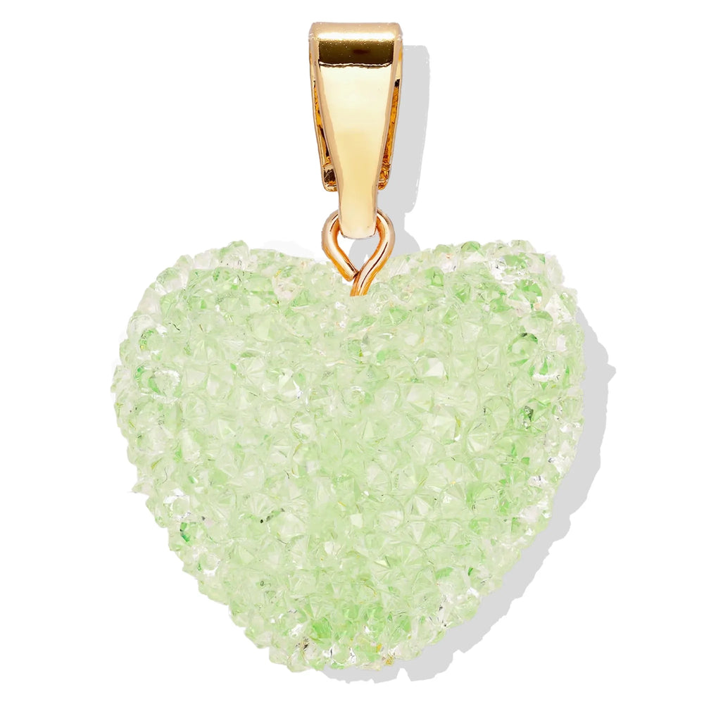 Crystal Haze Jelly Heart privjesak - Pistachio