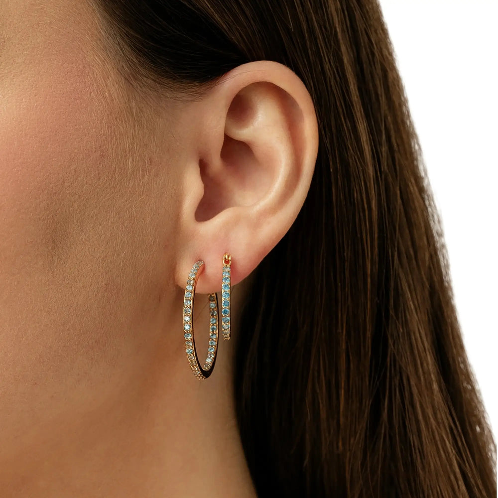 Crystal Haze Mini ring naušnice - Adriatic blue | SHARENO