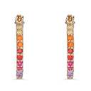 Crystal Haze Mini ring naušnice - Rainbow