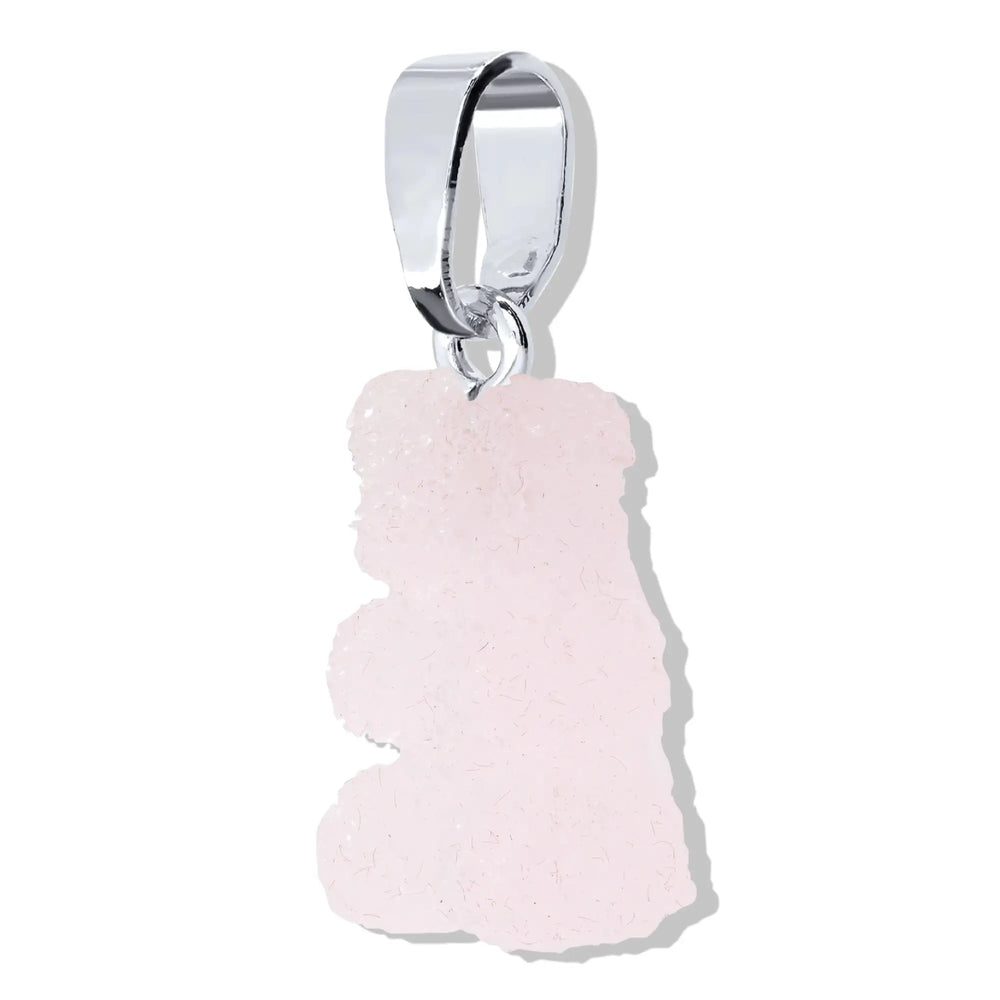 Crystal Haze Nostaglia bear Fizzy privjesak Strawberry - srebrni | SHARENO