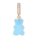 Crystal Haze Nostalgia Bear Fizzy Pave Pendant - Blueberry