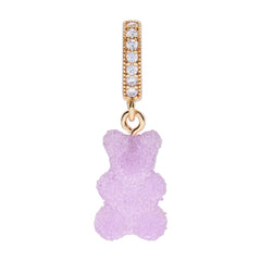 Crystal Haze Nostalgia bear Fizzy Pave privjesak - Grape