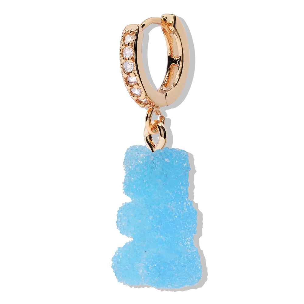 Crystal Haze Nostalgia bear Fizzy naušnica - Blueberry | SHARENO