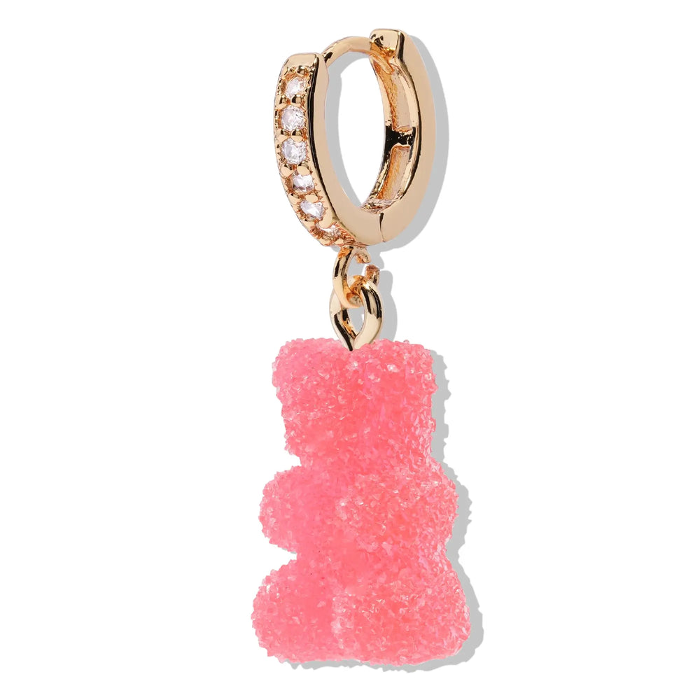 Crystal Haze Nostalgia bear Fizzy naušnica - Cherry | SHARENO