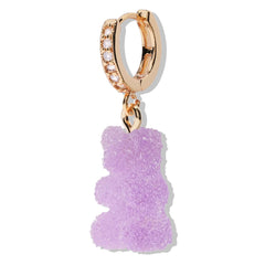 Crystal Haze Nostalgia bear Fizzy naušnica - Grape - nakit