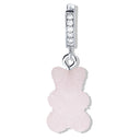 Crystal Haze Nostalgia Bear Fizzy Earring - Strawberry Silver