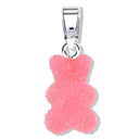 Crystal Haze Nostalgia Bear Fizzy Pendant Cherry - Silver