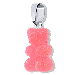 Crystal Haze Nostalgia bear Fizzy privjesak Cherry - srebrni | SHARENO