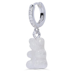 Nostalgia bear naušnica - Glittery srebrna brenda Crystal Haze