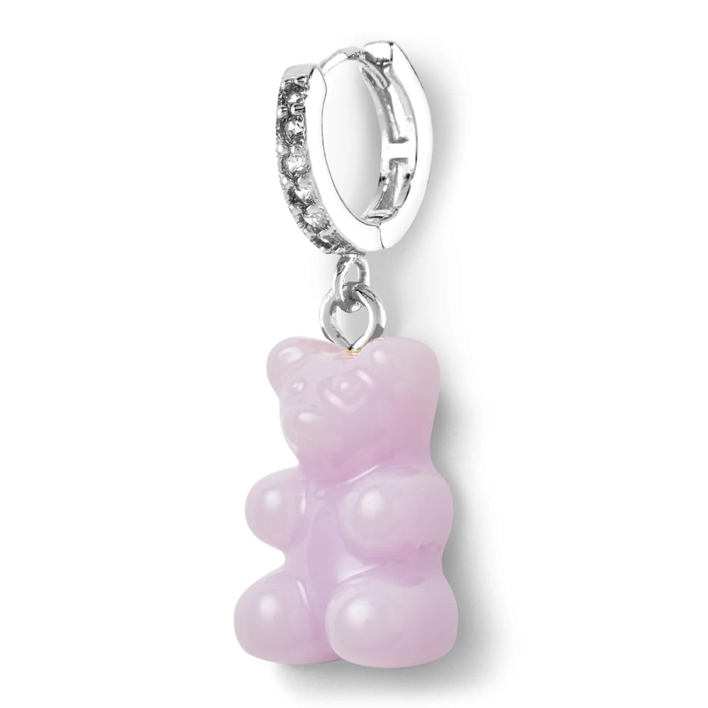 Nostalgia bear naušnica - Lavander srebrna brenda Crystal Haze