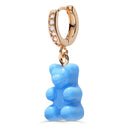 Crystal Haze Nostalgia Bear Earring - Sky Blue