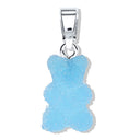 Crystal Haze Nostalgia Bear Fizzy Pendant - Blueberry Silver