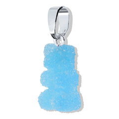 Crystal Haze Nostalgia bear Fizzy privjesak - Blueberry srebrni | SHARENO